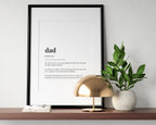 DAD QUOTE ART, Wall Art Print, Dad Gift, Dad Print, Definition Print, Quote Print - Happy You Prints
