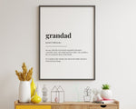 GRANDAD DEFINITION PRINT - Happy You Prints