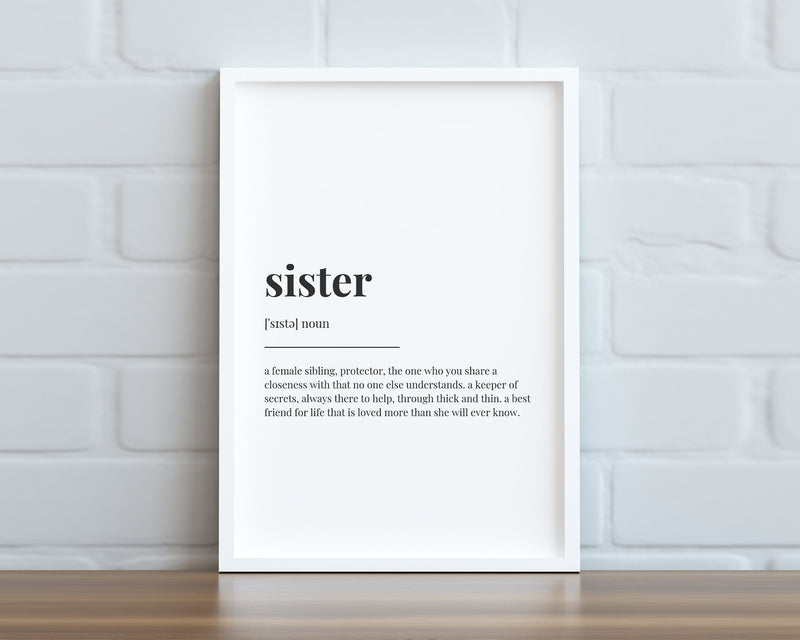 SISTER QUOTE PRINT - Happy You Prints