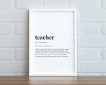 TEACHER QUOTE PRINT, Wall Art Print, Teacher Gift, Teacher Print, Definition Print, Quote Print - Happy You Prints