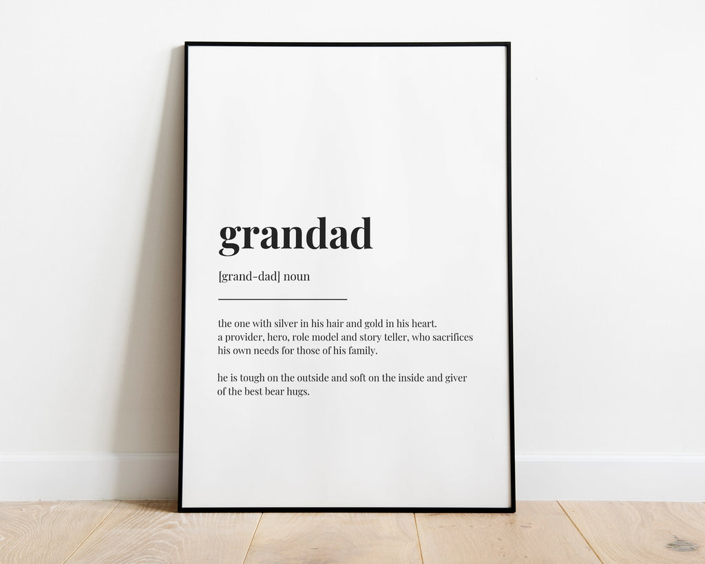 GRANDAD DEFINITION PRINT - Happy You Prints