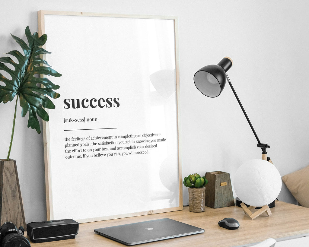 SUCCESS DEFINITION PRINT | Wall Art Print | Success Print | Definition Print | Quote Print - Happy You Prints