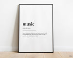 MUSIC DEFINITION PRINT | Wall Art Print | Music Print | Definition Print | Quote Print - Happy You Prints