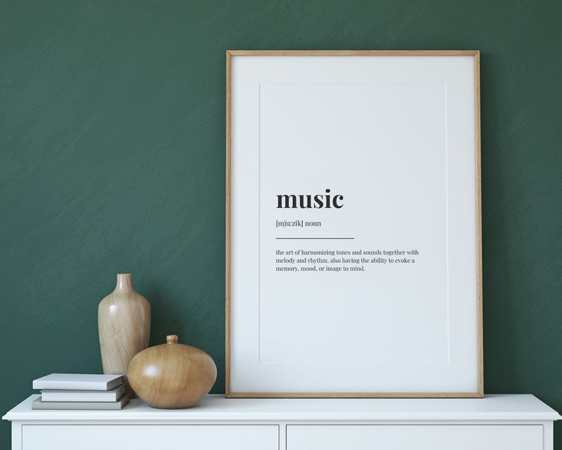 MUSIC DEFINITION PRINT | Wall Art Print | Music Print | Definition Print | Quote Print - Happy You Prints