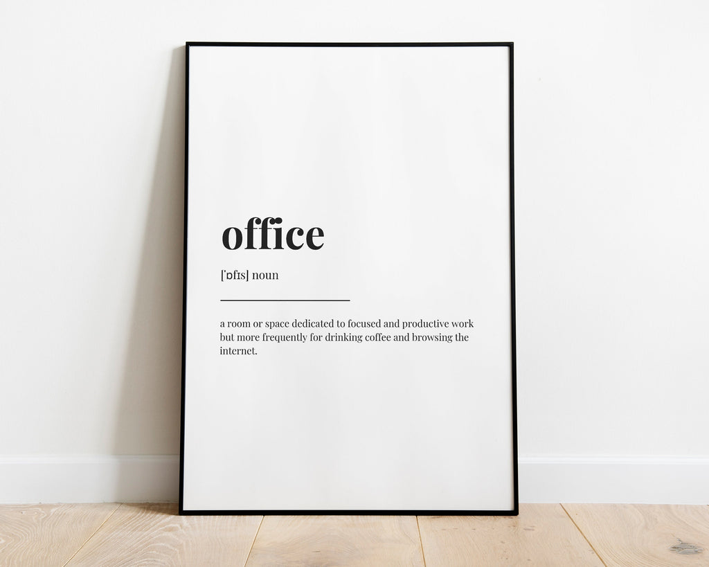 OFFICE DEFINITION PRINT | Wall Art Print | Office Print | Definition Print | Quote Print - Happy You Prints