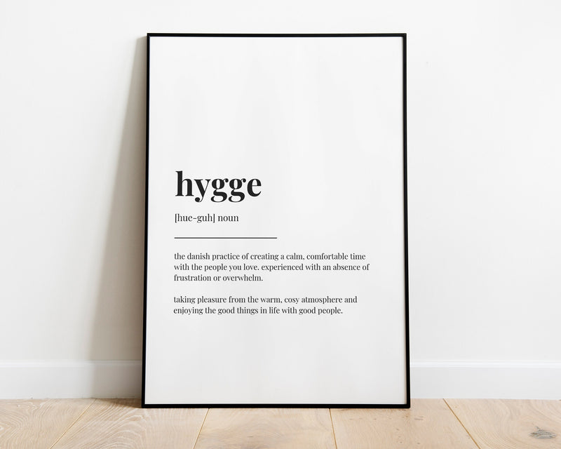 HYGGE DEFINITION PRINT - Happy You Prints