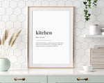 KITCHEN DEFINITION PRINT | Wall Art Print | Kitchen Print | Definition Print | Quote Print - Happy You Prints