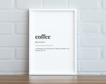 COFFEE DEFINITION PRINT - Happy You Prints