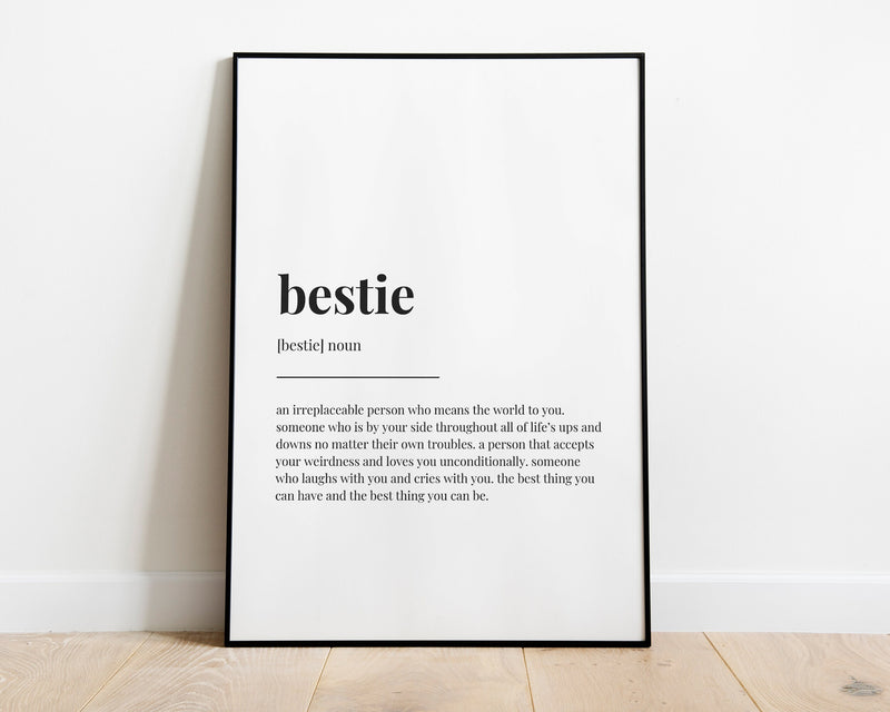 BESTIE DEFINITION PRINT - Happy You Prints