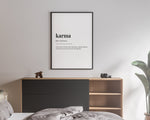 KARMA DEFINITION PRINT | Wall Art Print | Karma Print | Definition Print | Quote Print - Happy You Prints