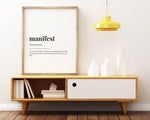 MANIFEST DEFINITION PRINT - Happy You Prints