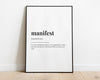 MANIFEST DEFINITION PRINT - Happy You Prints