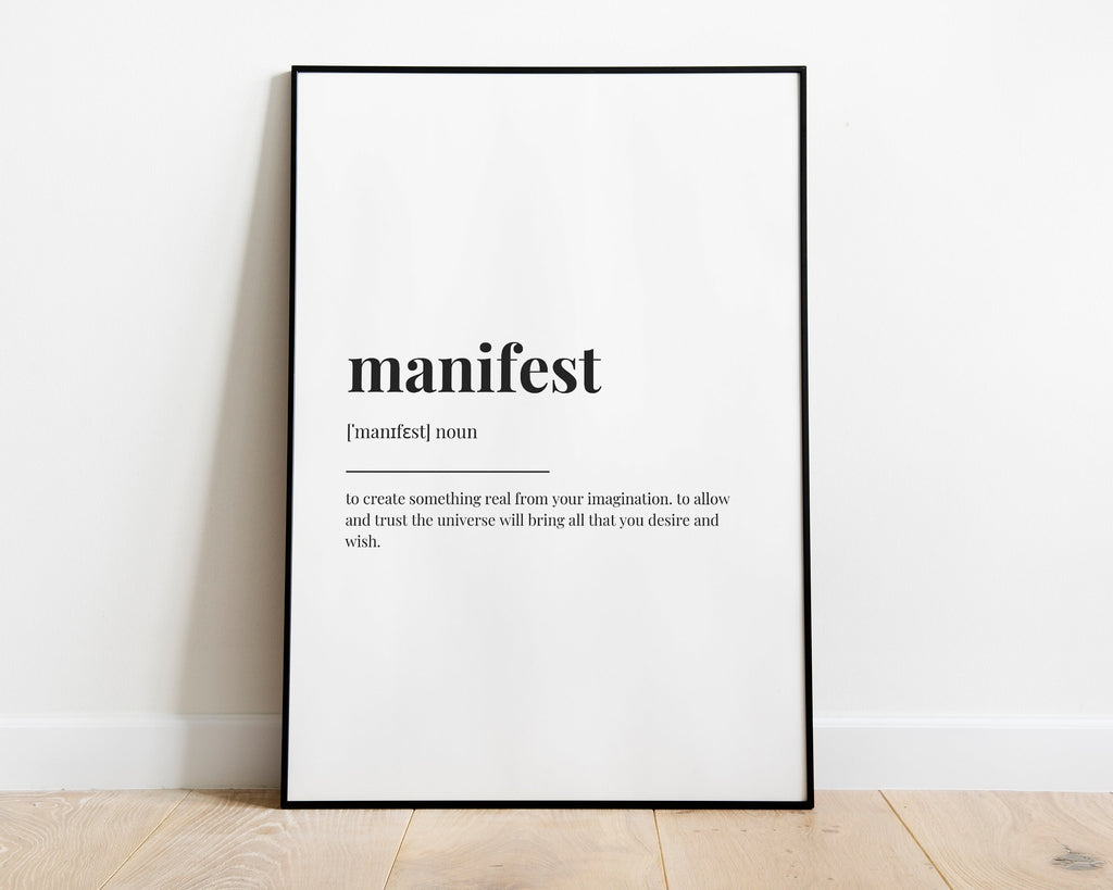 MANIFEST DEFINITION PRINT - Happy You Prints