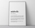 MIDWIFE DEFINITION PRINT - Happy You Prints