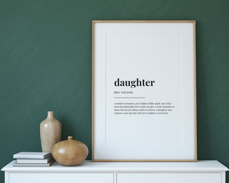 DAUGHTER DEFINITION PRINT - Happy You Prints