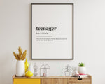 TEENAGER DEFINITION PRINT - Happy You Prints