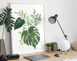 Botanical Print, Watercolour Plants, Tropical Leaf Prints, Green Leaf Prints, Home Decor - Happy You Prints