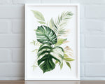 Botanical Print II, Watercolour Plants, Tropical Leaf Prints, Green Leaf Prints, Home Decor - Happy You Prints