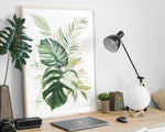 Botanical Print II, Watercolour Plants, Tropical Leaf Prints, Green Leaf Prints, Home Decor - Happy You Prints