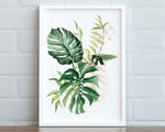 Botanical Print III, Watercolour Plants, Tropical Leaf Prints, Green Leaf Prints, Home Decor - Happy You Prints