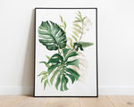 Botanical Print III, Watercolour Plants, Tropical Leaf Prints, Green Leaf Prints, Home Decor - Happy You Prints