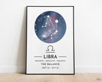 ZODIAC SIGN PRINT, Constellation Art Print, Libra Print, Horoscope Print, Star Sign Print, Home Decor - Happy You Prints