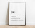 Pops Quote Art, Wall Art Print, Father Day Gift, Pops Print, Definition Print, Quote Print - Happy You Prints