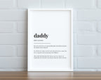 Daddy Quote Art, Wall Art Print, Father Day Gift, Daddy Print, Definition Print, Quote Print - Happy You Prints