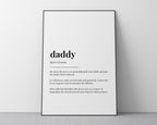 Daddy Quote Art, Wall Art Print, Father Day Gift, Daddy Print, Definition Print, Quote Print - Happy You Prints