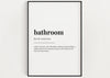 BATHROOM DEFINITION PRINT | Wall Art Print | Bathroom Print | Definition Print | Quote Print - Happy You Prints