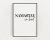 BEDROOM WALL ART, Namastay In Bed Print, Typography Print, Bedroom Prints, Home Prints - Happy You Prints