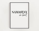 BEDROOM WALL ART, Namastay In Bed Print, Typography Print, Bedroom Prints, Home Prints - Happy You Prints