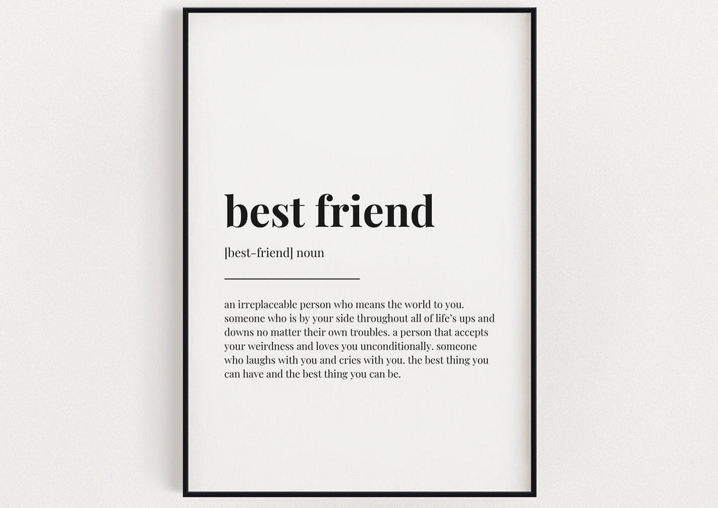 BEST FRIEND DEFINITION PRINT - Happy You Prints