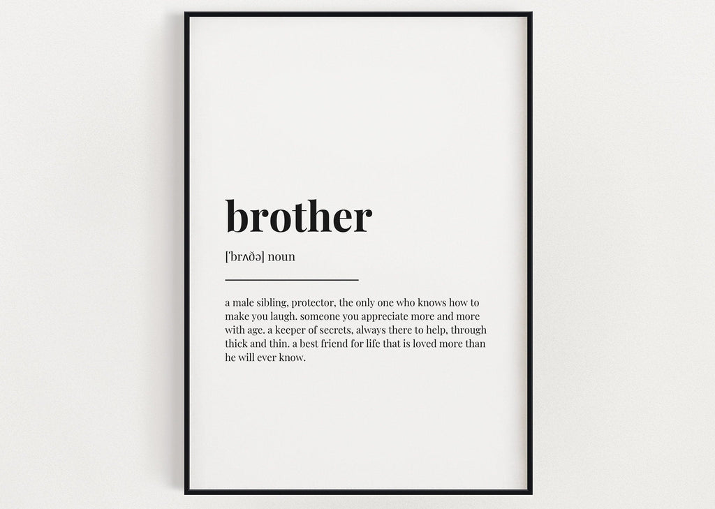 BROTHER DEFINITION PRINT - Happy You Prints