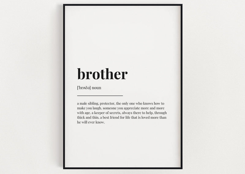 BROTHER DEFINITION PRINT - Happy You Prints