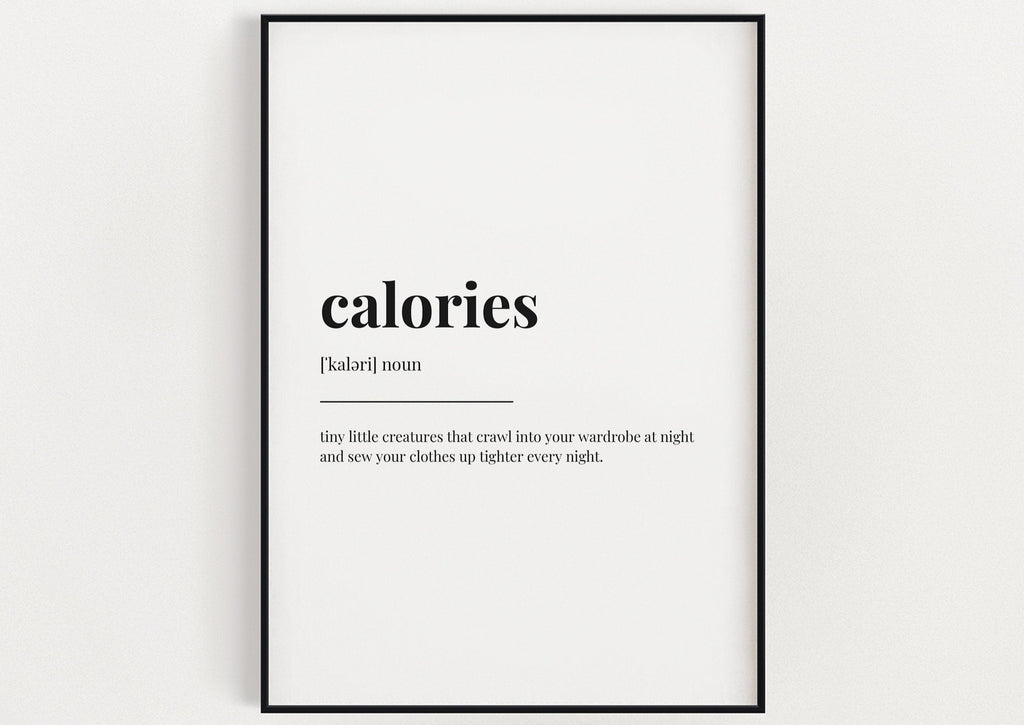 CALORIES DEFINITION PRINT - Happy You Prints