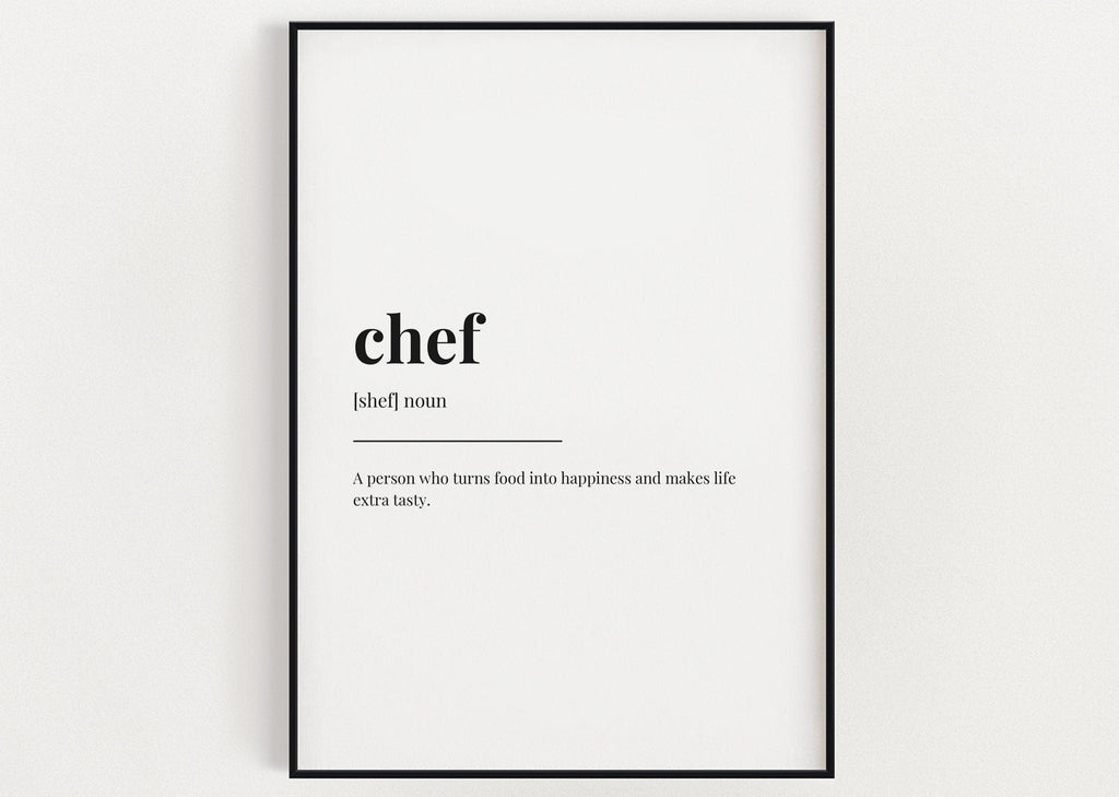 CHEF DEFINITION PRINT - Happy You Prints