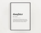DAUGHTER DEFINITION PRINT | Wall Art Print | Daughter Gift | Daughter Print | Definition Print | Quote Print - Happy You Prints
