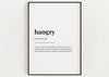 HANGRY DEFINITION PRINT | Wall Art Print | Hangry Print | Definition Print | Quote Print - Happy You Prints