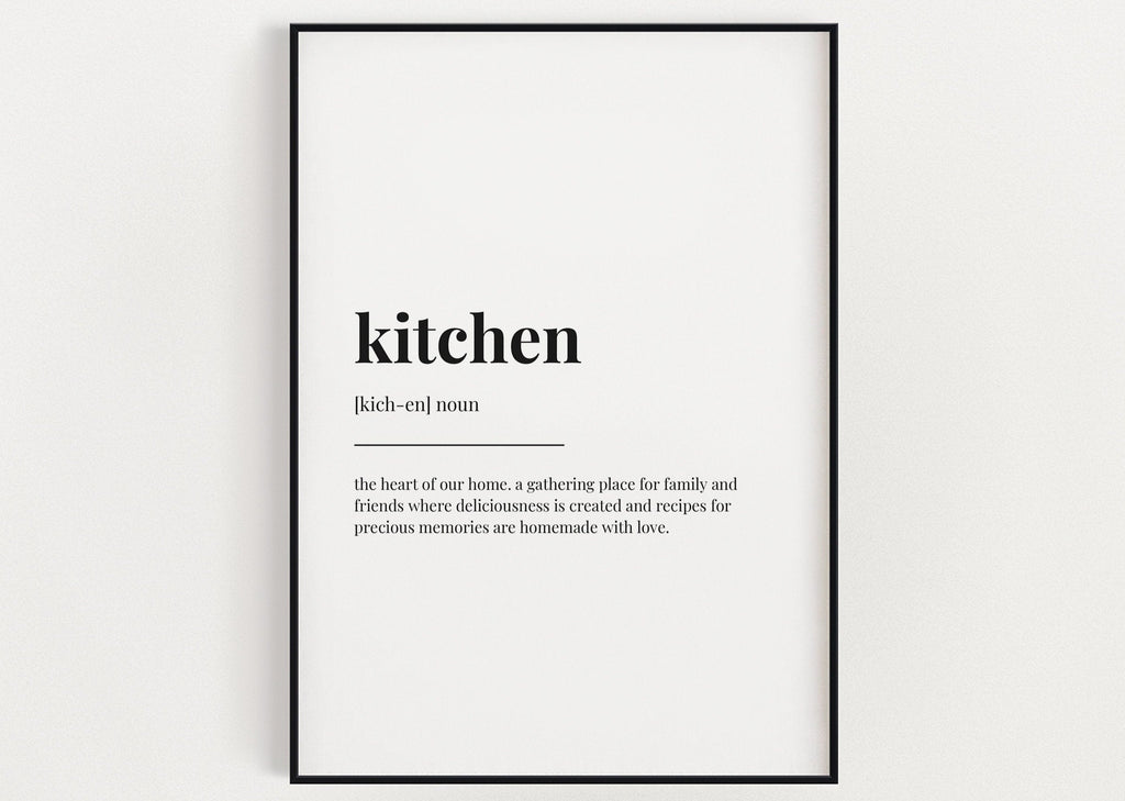 KITCHEN DEFINITION PRINT | Wall Art Print | Kitchen Print | Definition Print | Quote Print - Happy You Prints