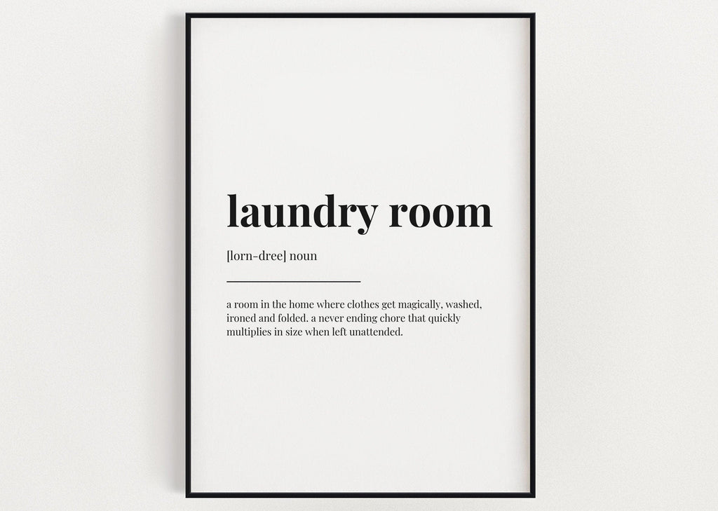 LAUNDRY ROOM DEFINITION Print | Wall Art Print | Laundry Print | Definition Print | Quote Print - Happy You Prints