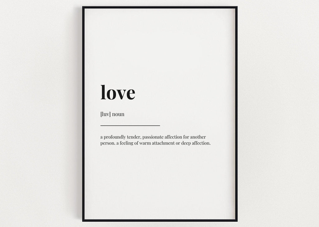 LOVE DEFINITION PRINT - Happy You Prints