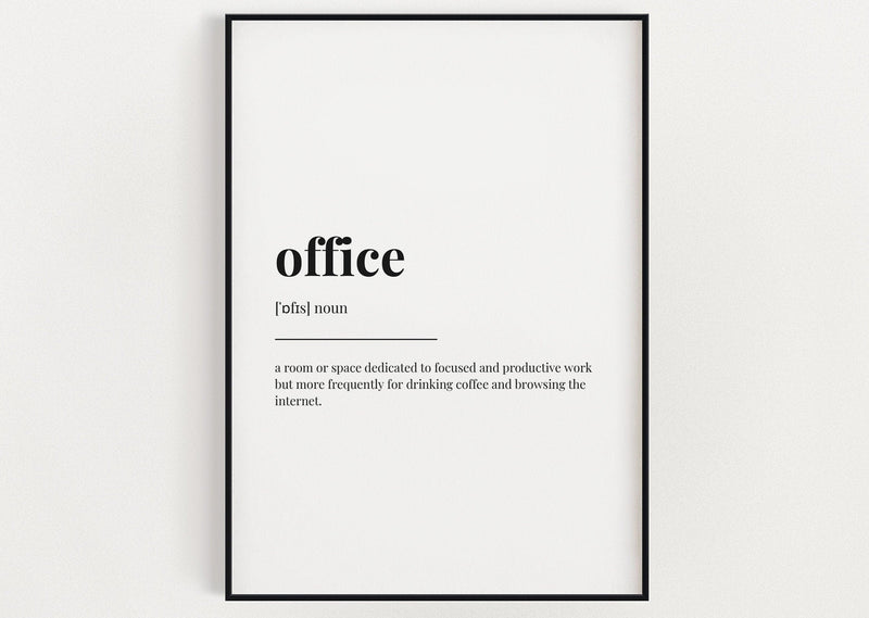 OFFICE DEFINITION PRINT | Wall Art Print | Office Print | Definition Print | Quote Print - Happy You Prints