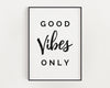 POSITIVE QUOTE PRINTS | Good Vibes Only Print | Gift For Boss | Positive Quotes | Typography Print - Happy You Prints