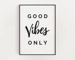 POSITIVE QUOTE PRINTS | Good Vibes Only Print | Gift For Boss | Positive Quotes | Typography Print - Happy You Prints