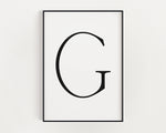 Letter G Print, Letter G Wall Art, Letter G Decor, Letter G Monogram, Letter G Nursery Decor, Letter G Initial - Happy You Prints