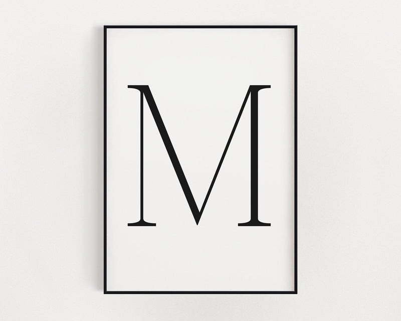 Letter M Print, Letter M Wall Art, Letter M Decor, Letter M Monogram, Letter M Nursery Decor, Letter M Initial - Happy You Prints