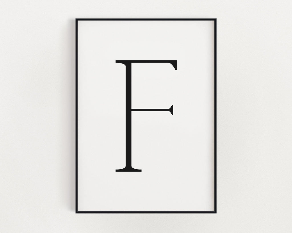 Letter F Print, Letter F Wall Art, Letter F Decor, Letter F Monogram, Letter F Nursery Decor, Letter F Initial - Happy You Prints