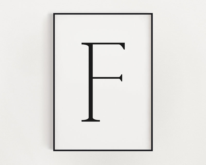 Letter F Print, Letter F Wall Art, Letter F Decor, Letter F Monogram, Letter F Nursery Decor, Letter F Initial - Happy You Prints