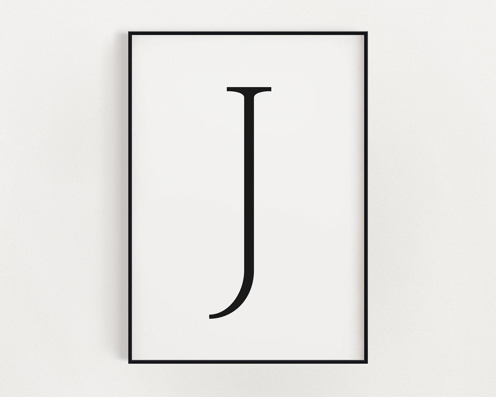 Letter J Print, Letter J Wall Art, Letter J Decor, Letter J Monogram, Letter J Nursery Decor, Letter J Initial - Happy You Prints